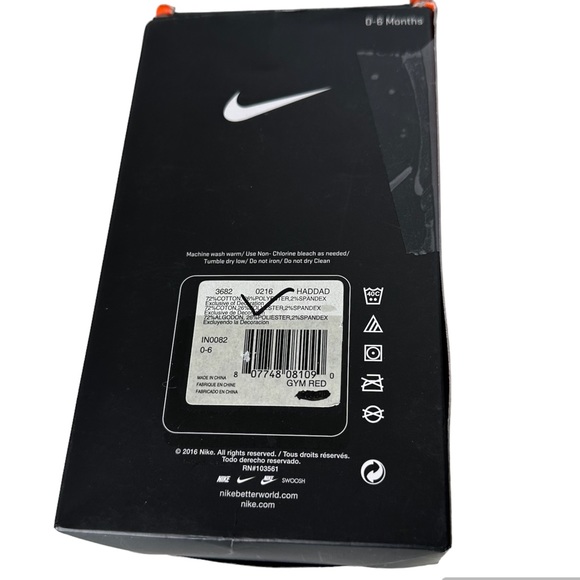 Nike Kids 2-Pair Pack Marled Knit Booties (Infant) (Gym Red) Boys Socks - Picture 3 of 5